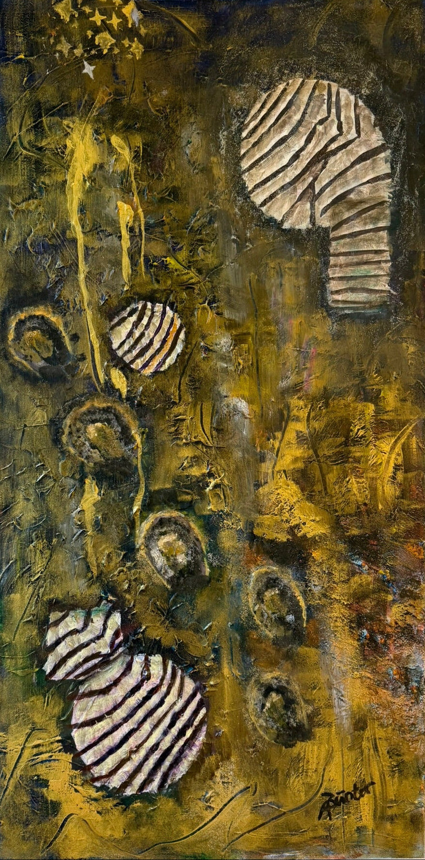 Zebraherde in der Wüste