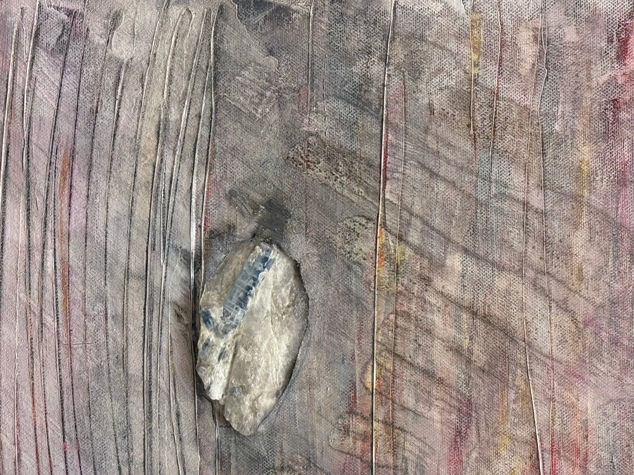 Finding: Crystal Stone in Grey & Pink - Bunter Fine Art
