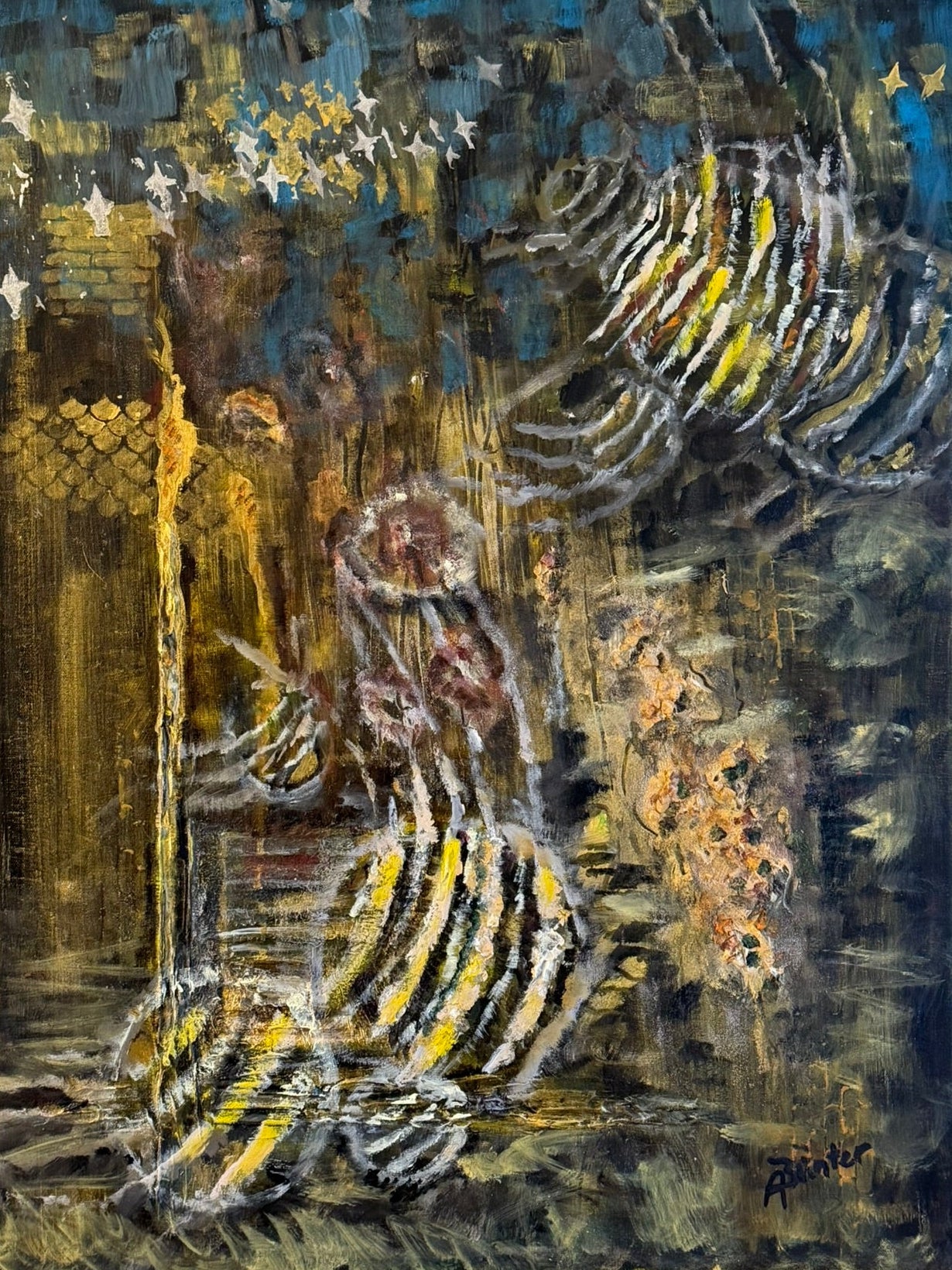 Herd of Zebras in Sandstorm - Bunter Fine Art