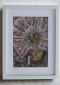 Queen with Ammonite Crown in pink grey - Bunter Fine Art