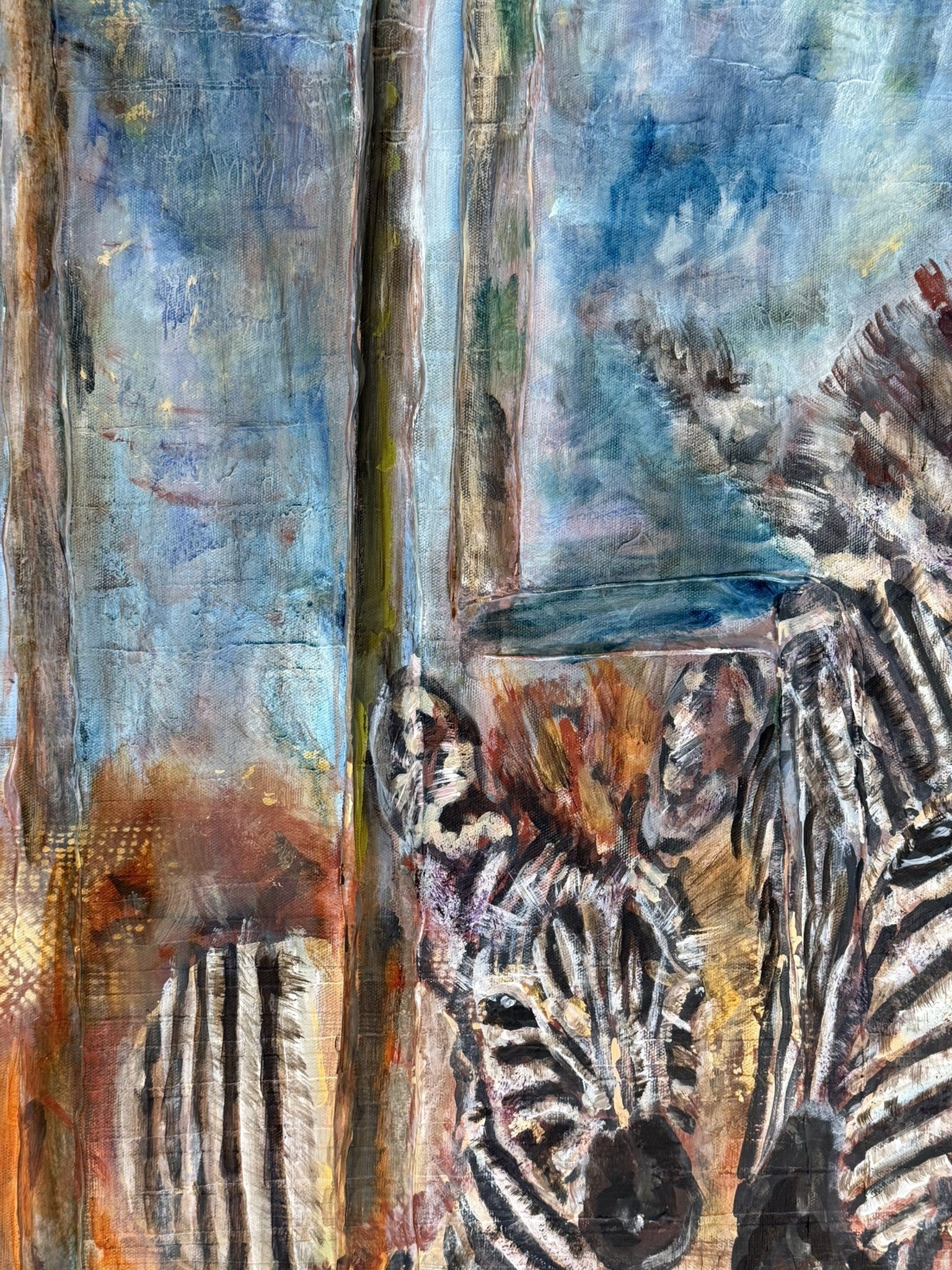 Zebra Mom and Kiddy - Bunter Fine Art